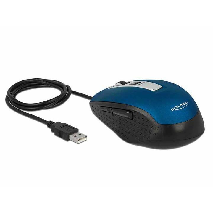 DELOCK Optical 5-Button Mouse (Cavo, Office)