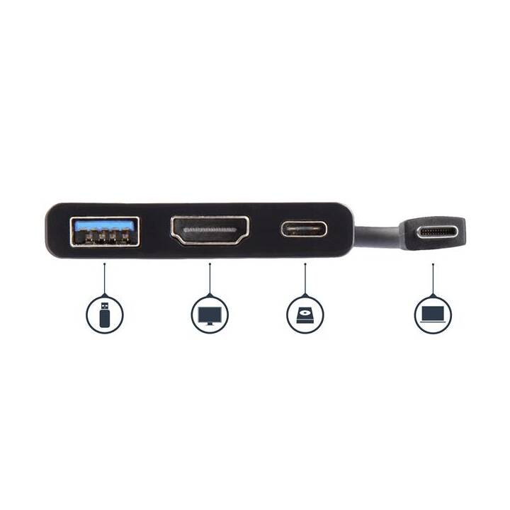 STARTECH.COM USB-C - HDMI / USB-C / USB 3.0