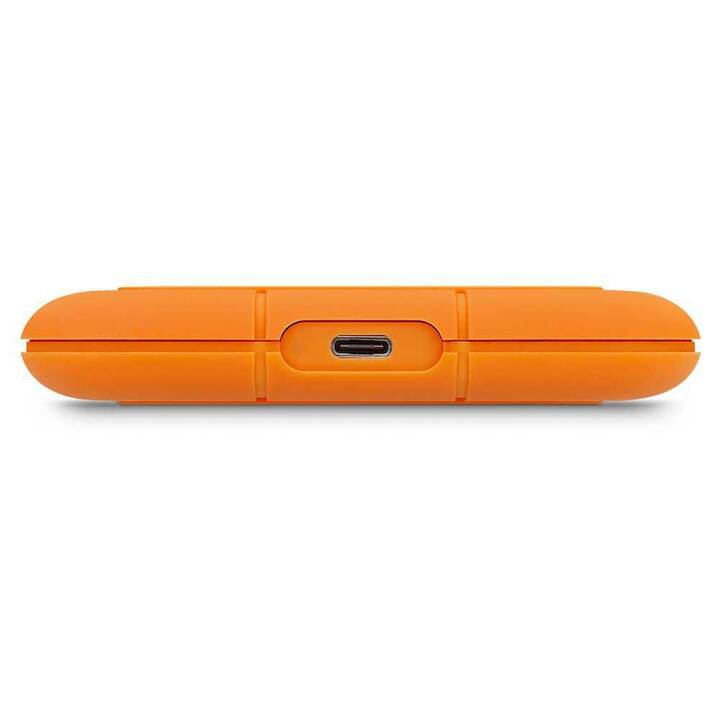 LACIE Rugged (USB Typ-C, 500 GB, Orange)