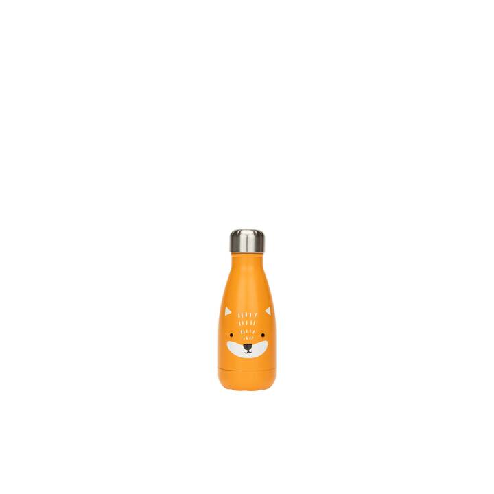 KOOR Gourde isotherme Little Fox (260 ml, Orange, Black, Blanc)