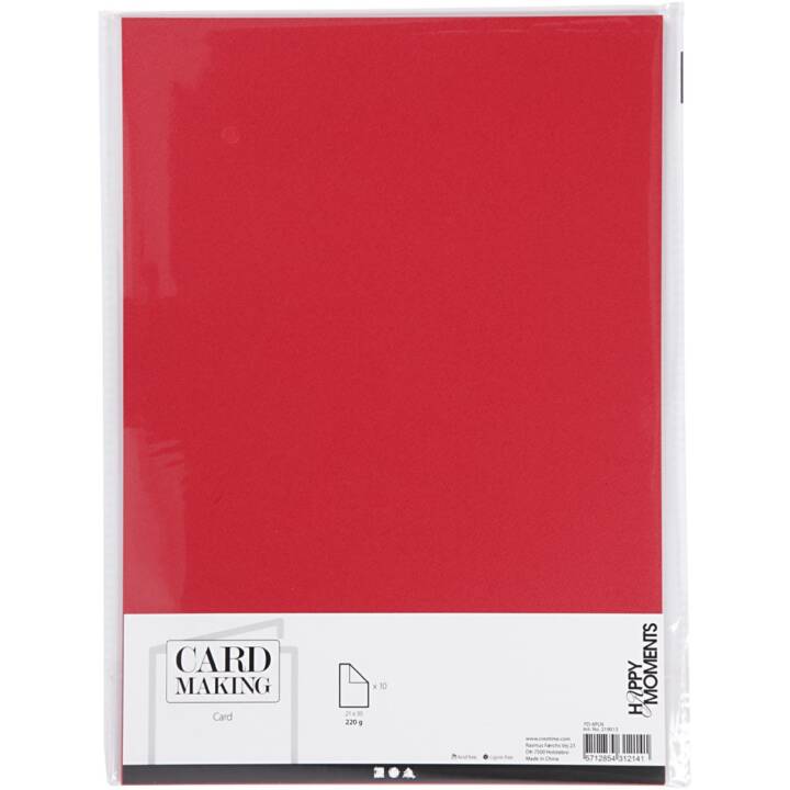 CREATIV COMPANY Carton Card Making (Rouge, A4, 10 pièce)
