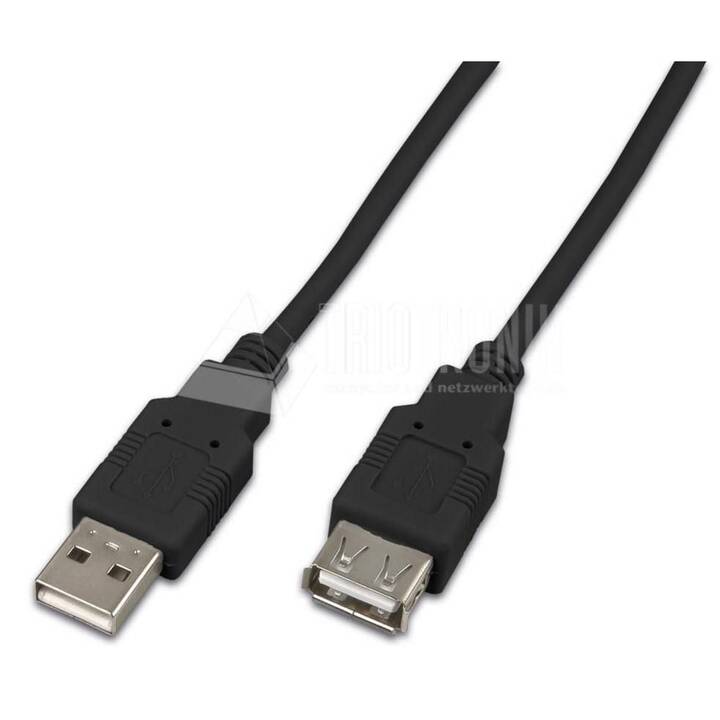 WIREWIN Câble USB (USB 2.0 de type A, USB 2.0 de type A, 15 cm)