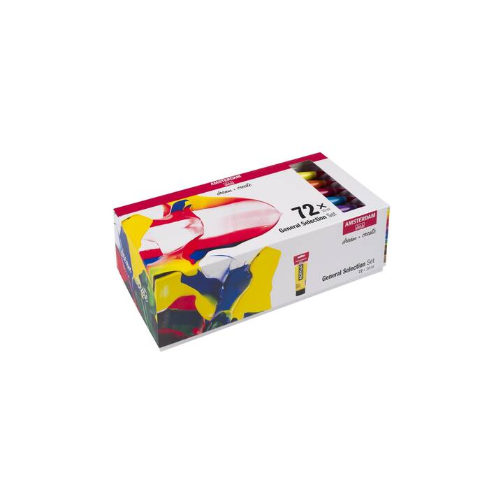 TALENS Acrylfarbe Amsterdam Starter Set Set (72 x 20 ml, Mehrfarbig)