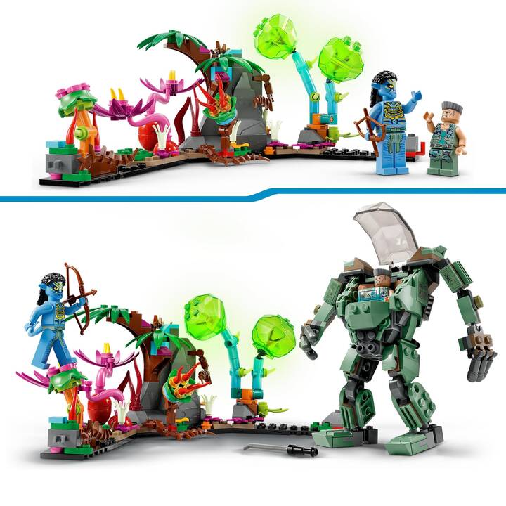 LEGO Avatar Neytiri e Thanator vs. Quaritch con tuta AMP (75571)