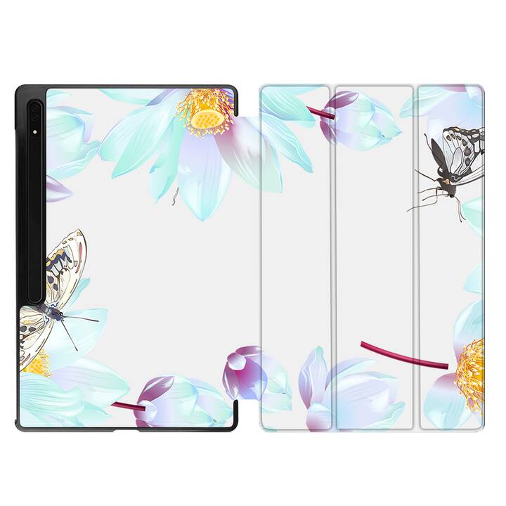 EG Hülle für Samsung Galaxy Tab S8 Ultra 14.6" (2022) - Lila - Blumen