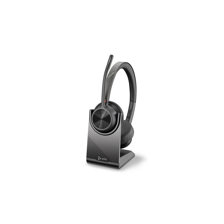 HP Cuffia per ufficio Poly Voyager 4320 MS (On-Ear, Cavo e senza fili, Nero)