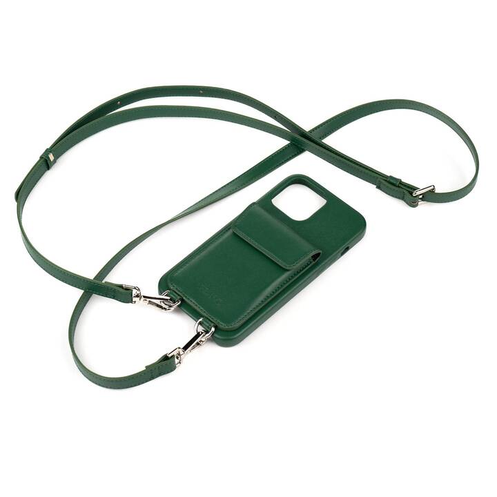 URBANY'S Backcover mit Kordel Racing Green (iPhone 15 Plus, Grün)