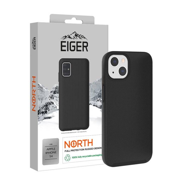 EIGER Backcover North Rugged (iPhone 14, Schwarz)