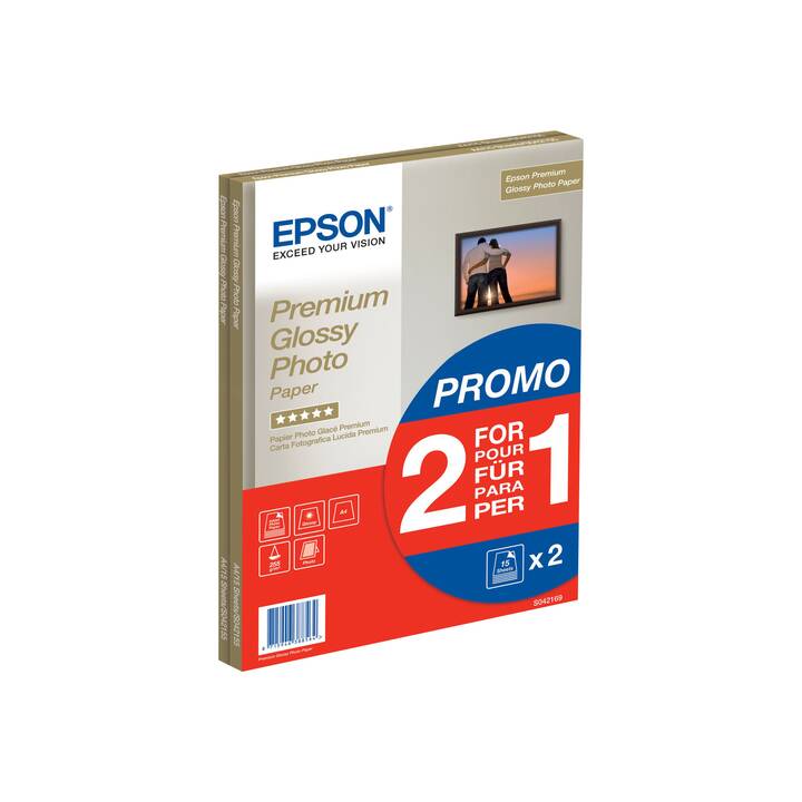 EPSON Premium Glossy Carta fotografica (30 foglio, A4, 255 g/m2)