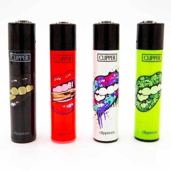 CLIPPER Gasfeuerzeug (Mehrfarbig, 4 Stück)