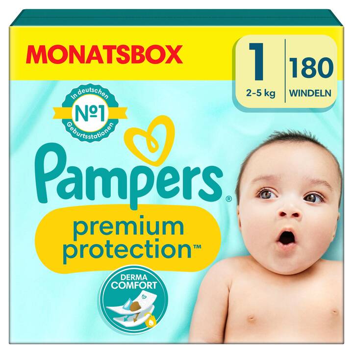 PAMPERS Premium Protection 1 (Monatsbox, 180 Stück)