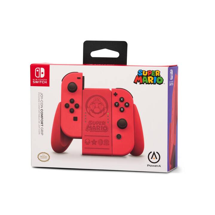 POWER A Joy-Con Mario Comfort Controllergrip (Nintendo Switch, Rosso)