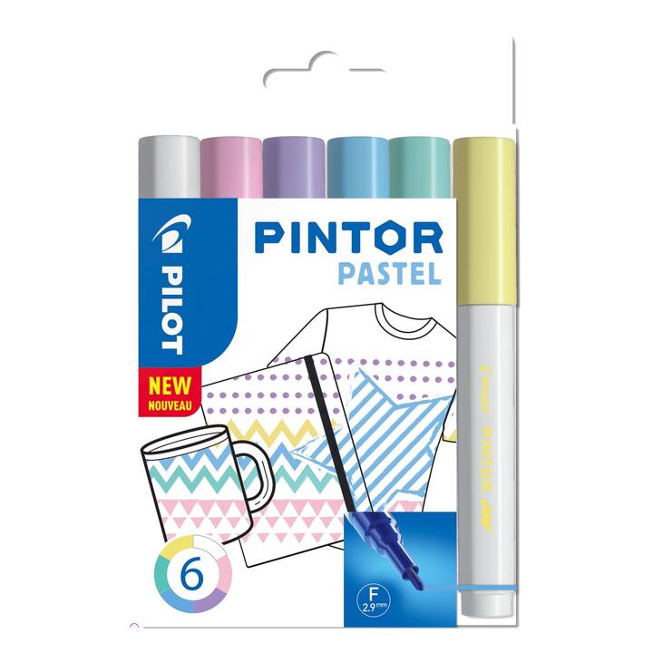 PILOT PEN Marqueur créatif Pintor (Multicolore, 6 pièce)