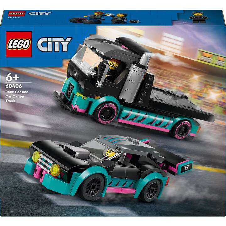 LEGO City Auto da corsa e trasportatore (60406)
