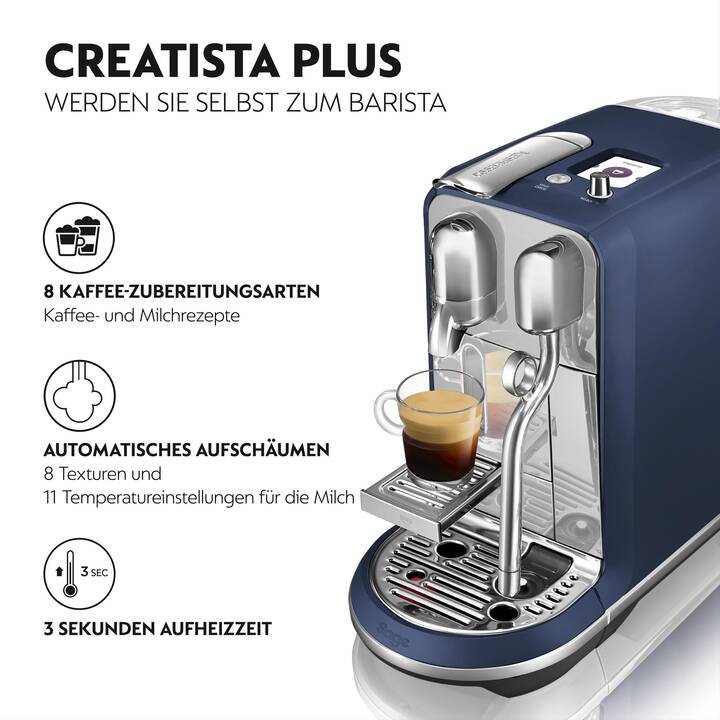 SAGE Creatista Plus (Nespresso, Bleu)