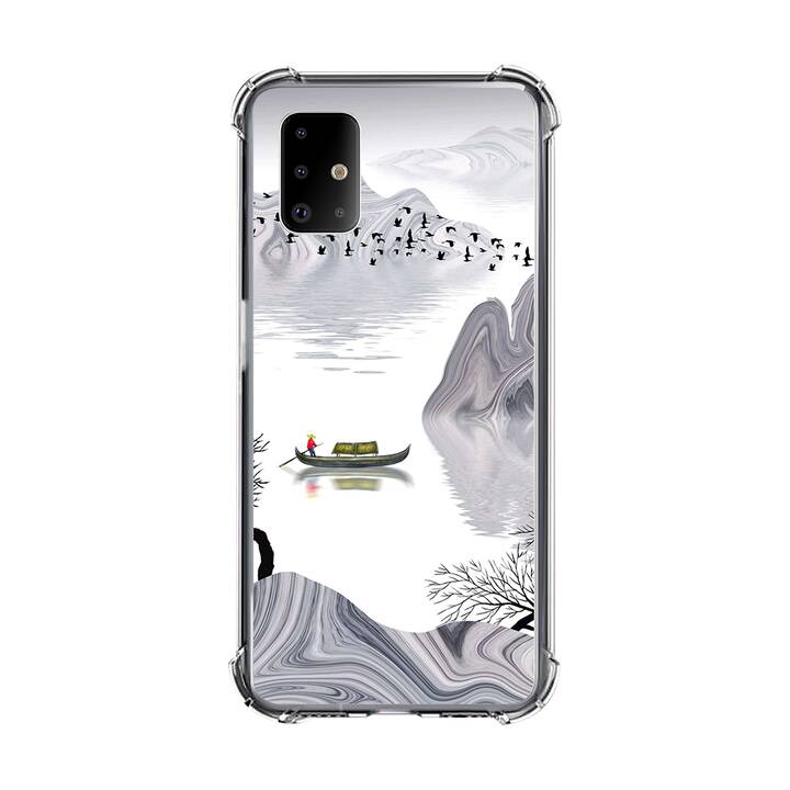 EG custodia per Samsung Galaxy A51 4G 6.5" (2019) - paesaggio dipinto - grigio