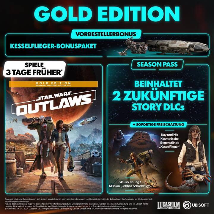Star Wars Outlaws Gold Edition (DE, IT, FR)