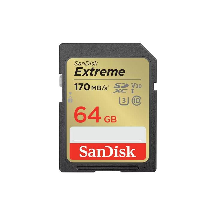 WESTERN DIGITAL SDXC Extreme (Class 10, Video Class 30, 64 GB, 170 MB/s)
