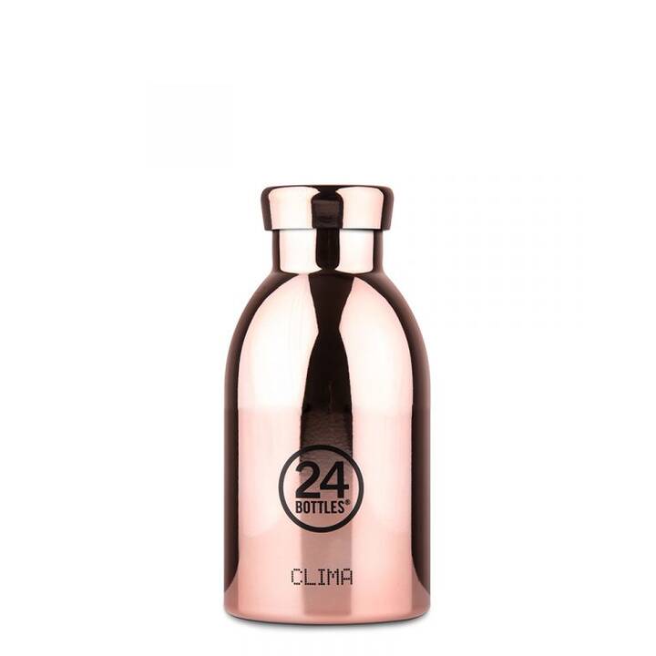 24BOTTLES Thermo Trinkflasche Clima Rose Gold (0.33 l, Gold, Rosa, Roségold)