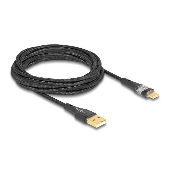 DELOCK Kabel (USB A, USB 2.0, USB Typ-C, 3 m)