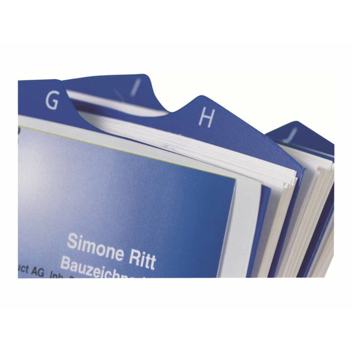 DURABLE Rolodex de cartes de visite (Argent, Bleu)