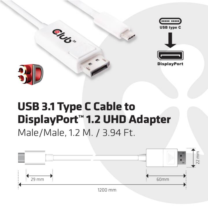 CLUB 3D Adaptateur vidéo (USB C)