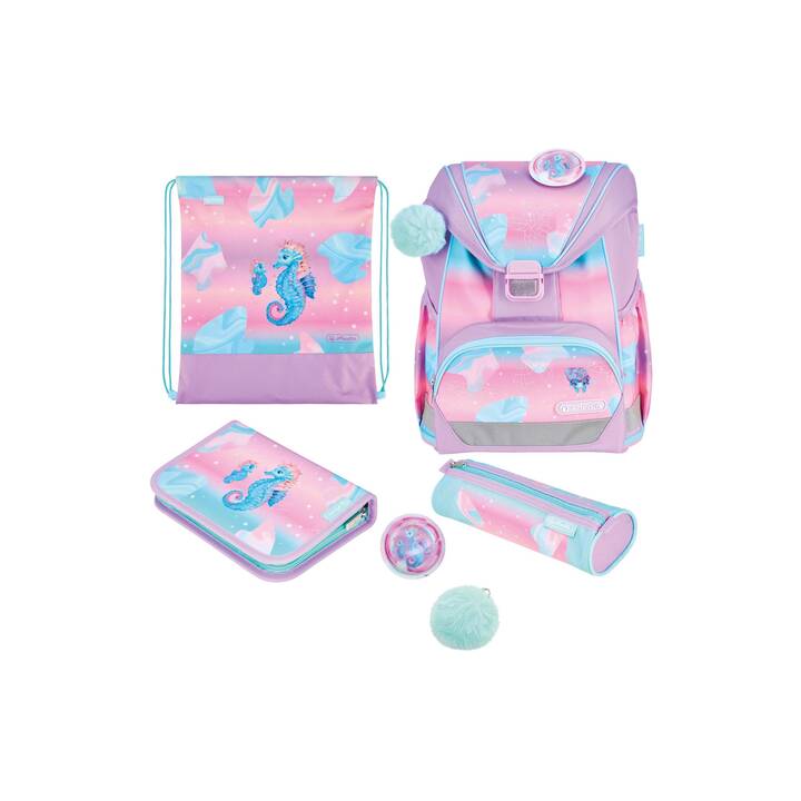 HERLITZ Schulranzen Set UltraLight Ocean (16 l, Pink, Blau, Rosa