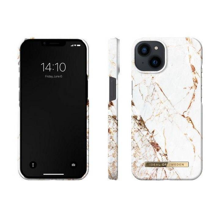 IDEAL OF SWEDEN Backcover Carrara Gold (iPhone 14, Marmor, Gold, Weiss)