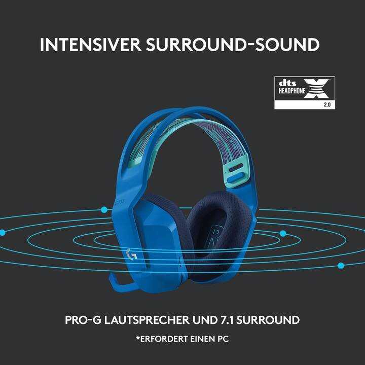 LOGITECH G733 Lightspeed (Over-Ear, Blau)