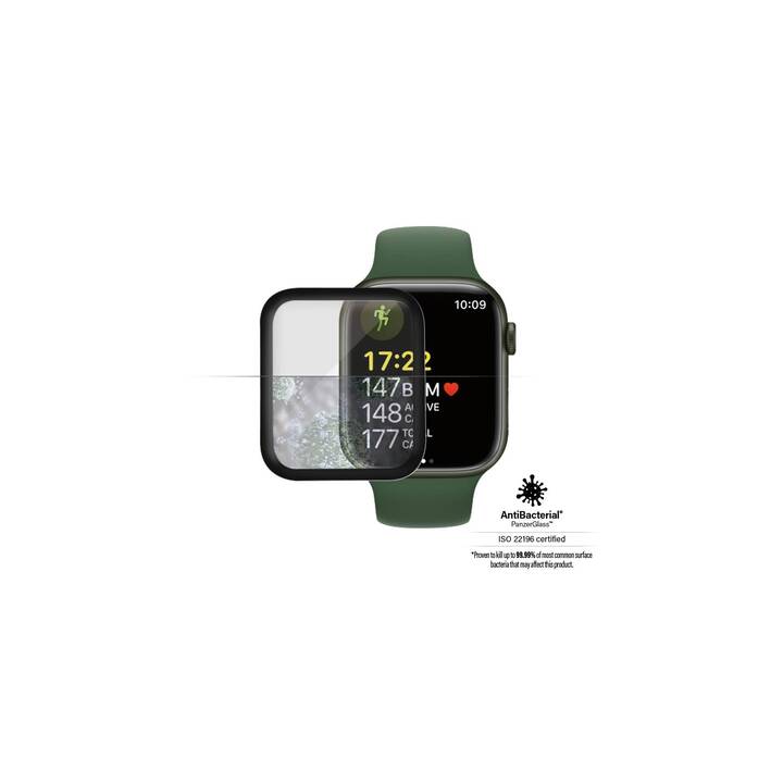 PANZERGLASS Schutzfolie (Apple Watch 40 mm / 41 mm, Transparent, Schwarz)