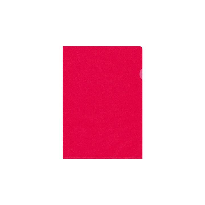 BÜROLINE Cartellina trasparente (Rosso, A4, 10 pezzo)