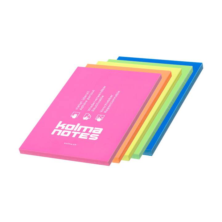 KOLMA RACER Notes autocollantes (10 x 100 feuille, Multicolore)