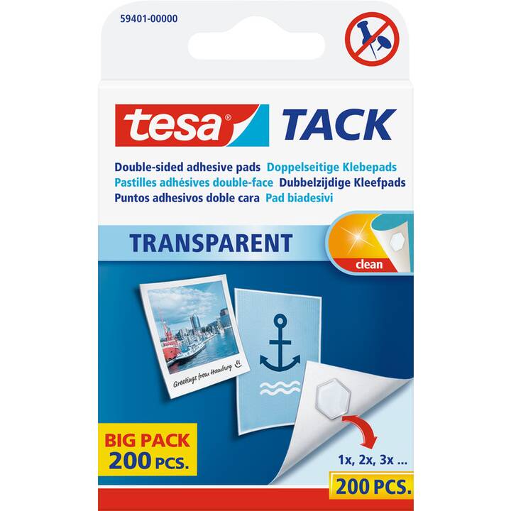 TESA Tabs adhésifs Tack (200 pièce)