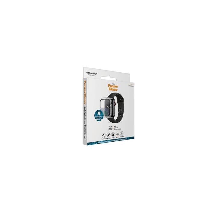 PANZERGLASS Full Body Apple Watch 4/5/6/SE 44mm Film protecteur (Apple Watch 44 mm, Transparent, Noir, Clair)