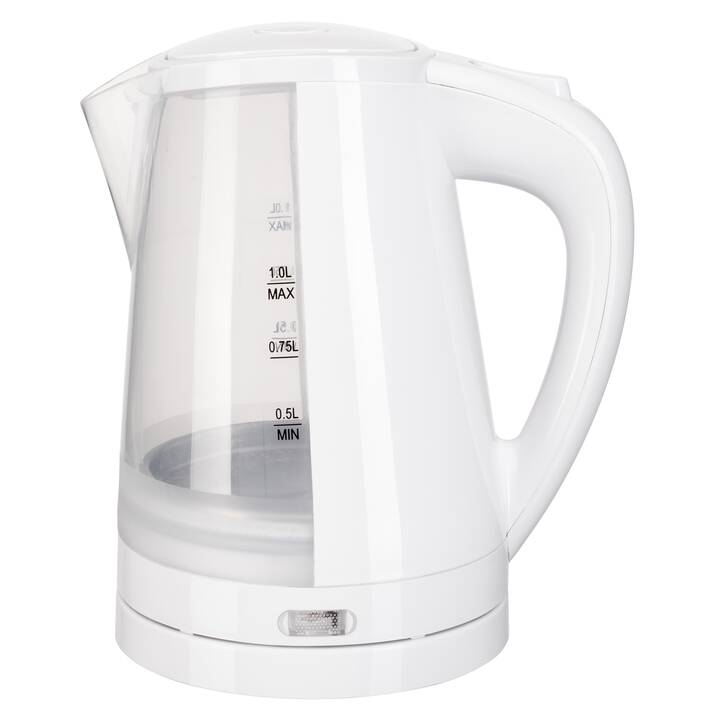 INTERTRONIC Cordless Kettle (1 l, Kunststoff, Weiss)
