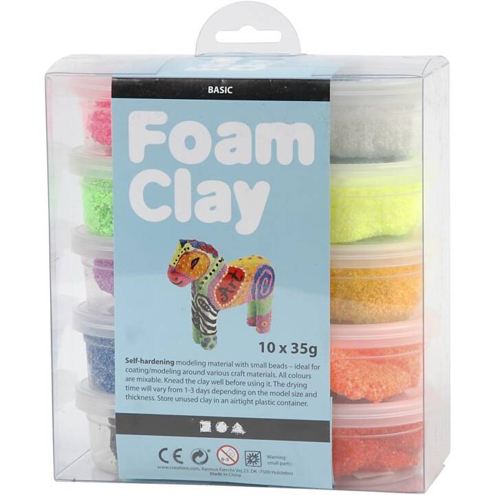 CREATIV COMPANY Pasta per modellare Foam Clay (350 g, Multicolore)