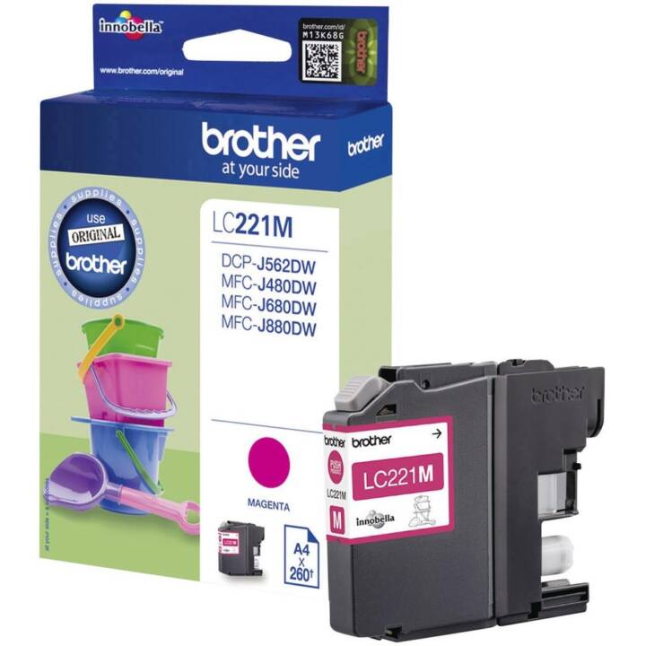 BROTHER LC-221M (Magenta, 1 pièce)