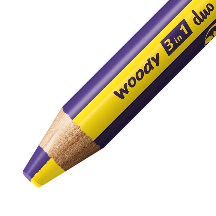 STABILO Crayons de couleur woody 3 in 1 Duo (Multicolore, 6 pièce)