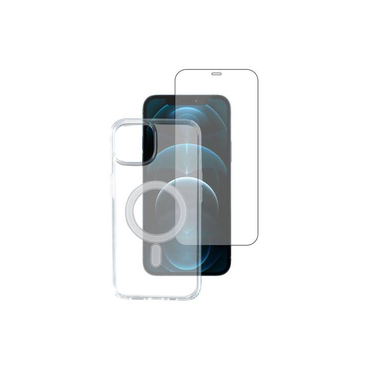 4SMARTS Set (iPhone 12, 12 Pro, Transparent, Verre blanc)