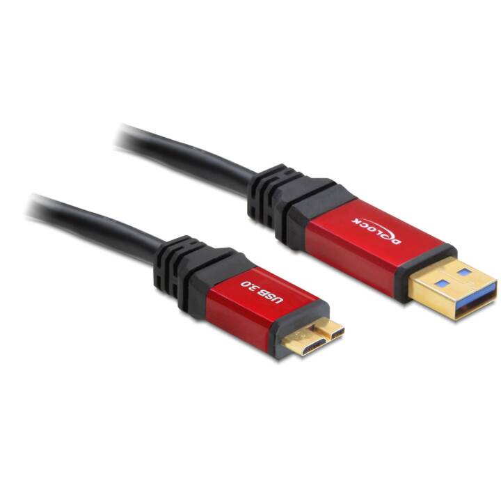 DELOCK Câble USB (Micro USB 3.0 de type B, USB 3.0 de type A, 1 m)