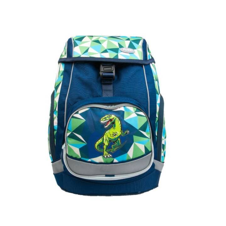 FUNKI Schulranzen Set Flexy-Bag Dinosaur (15 l, Grün, Blau)