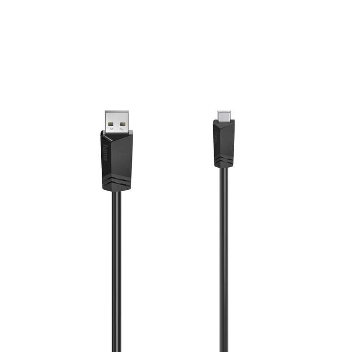 HAMA Cavo USB (USB 2.0 di tipo A, Mini USB 2.0 di tipo B, 1.5 m)