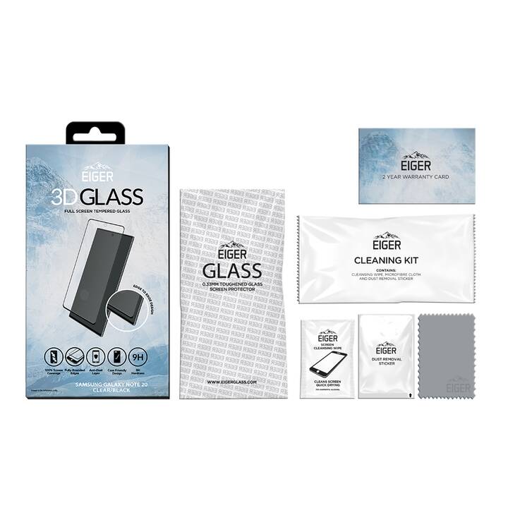 EIGER Vetro protettivo da schermo 3D Glass (Chiara, Galaxy Note 20)