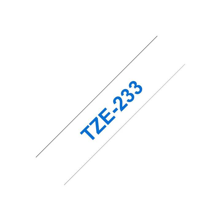 BROTHER TZE-233 Schriftband (Blau / Weiss, 12 mm)