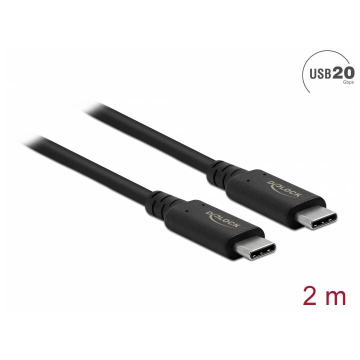 DELOCK Câble USB (Thunderbolt 3, Thunderbolt, 2 m)