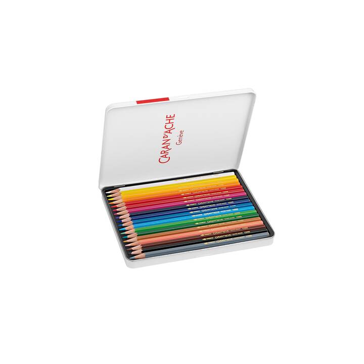 CARAN D'ACHE Crayons de couleur Fancolor (Multicolore, 18 pièce)