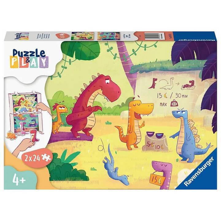 RAVENSBURGER Dinosauro Animali Puzzle (2 x 24 pezzo)