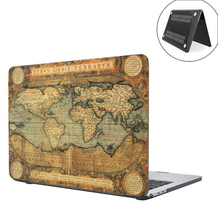 EG cover per MacBook Air 13" Retina (2018 - 2020) - marrone - mappa