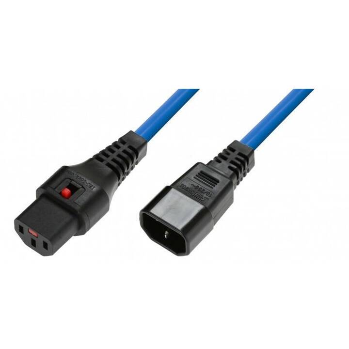 IECLOCK Câble secteur PC1086 (C14 / C13, 1000 mm, Bleu)