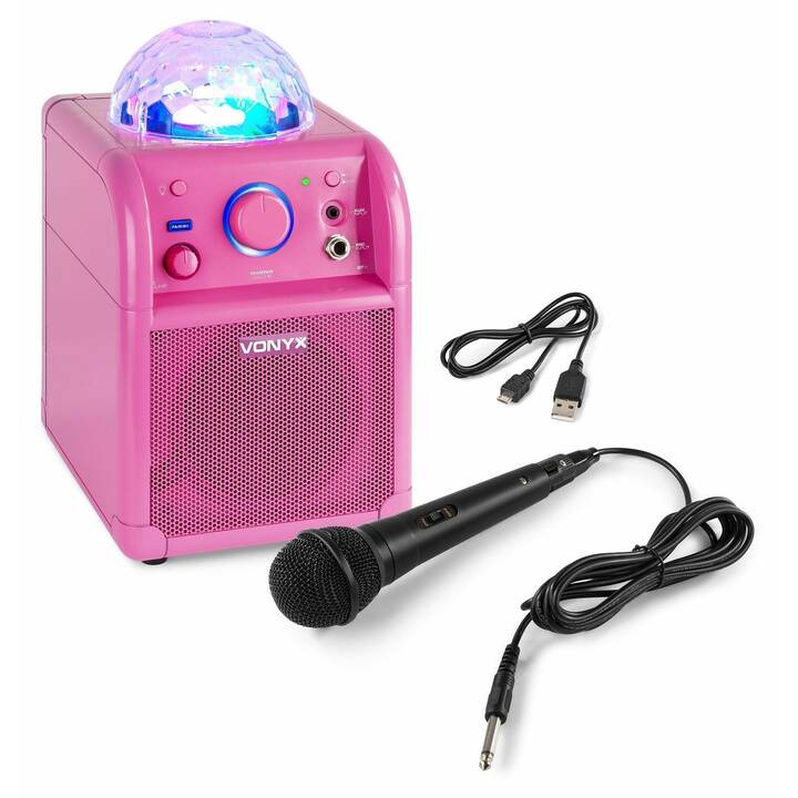 VONYX SBS50B Party Speaker (50 W, Enceinte PA, Pink)